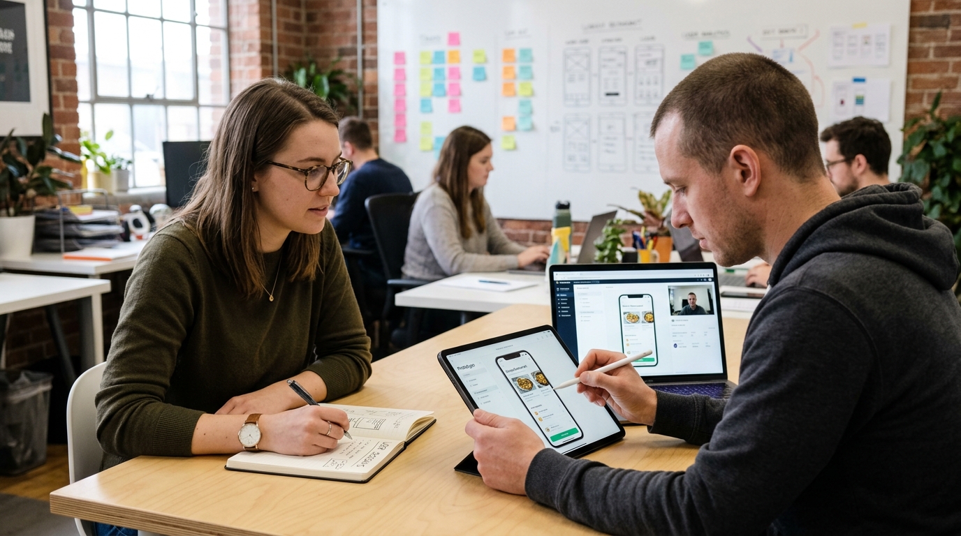 Prototype testing session in a design studio